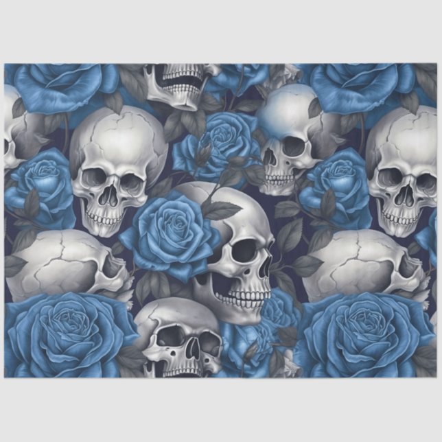 A Skull and Roses Series Design 12 Tissue Paper (Front)