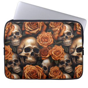 A Skull and Roses Series Design 9 Laptop Sleeve