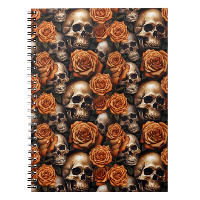 A Skull and Roses Series Design 9 Notebook (Front)