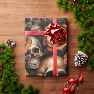 A Skull and Roses Series Design 9 Wrapping Paper