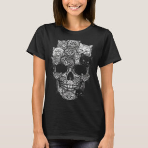 A Skull But Cats Kitty Skeleton Halloween Cat T-Shirt