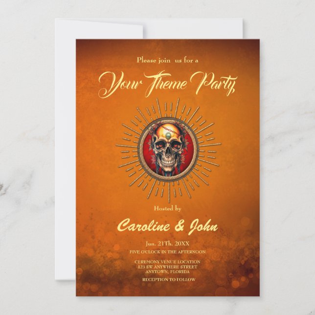 A skull  invitation (Front)