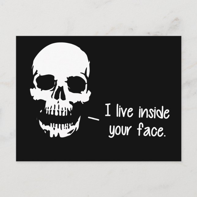 A Skull Lives Inside Your Face Postcard (Front)