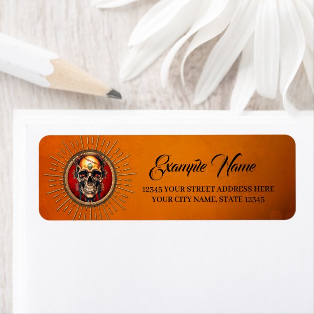 A skull  return address label (Insitu)