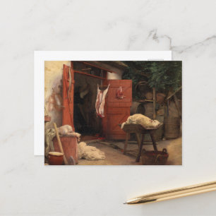 A Slaughterhouse in Hellebaek by Carl Bloch Postcard