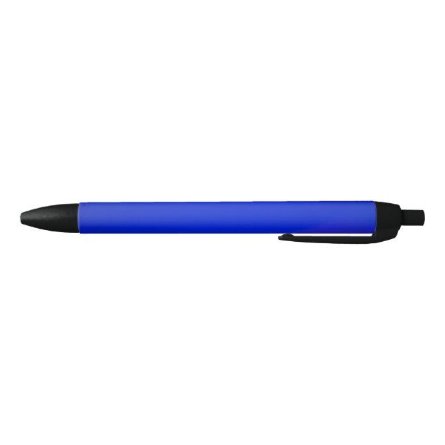 A sleek blue pen with a black tip and clip (Bottom)