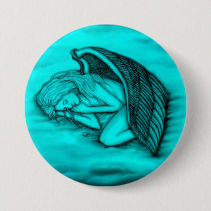 A sleeping Angel 7.5 Cm Round Badge