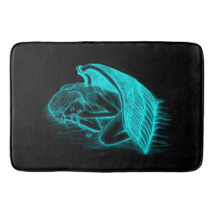 A sleeping Angel Bath Mat
