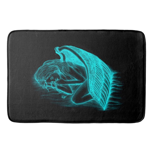 A sleeping Angel Bath Mat (Front)