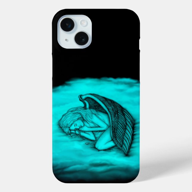 A sleeping Angel , Black and Green Design Case-Mate iPhone Case (Back)