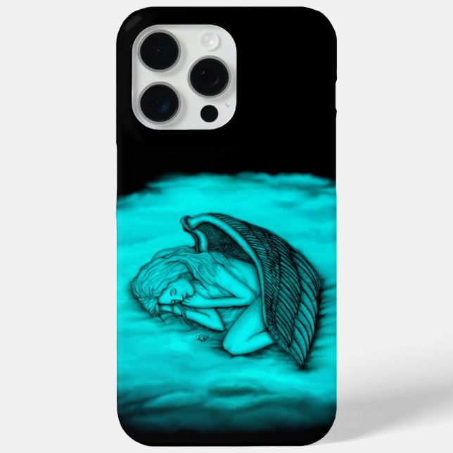 A sleeping Angel , Black and Green Design Case-Mate iPhone Case (Back)