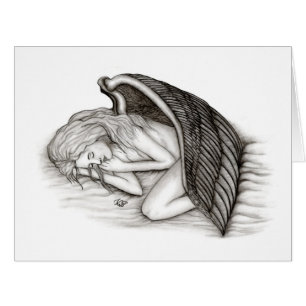 A sleeping Angel , black and white