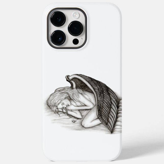 A sleeping Angel , black and white Case-Mate iPhone Case (Back)