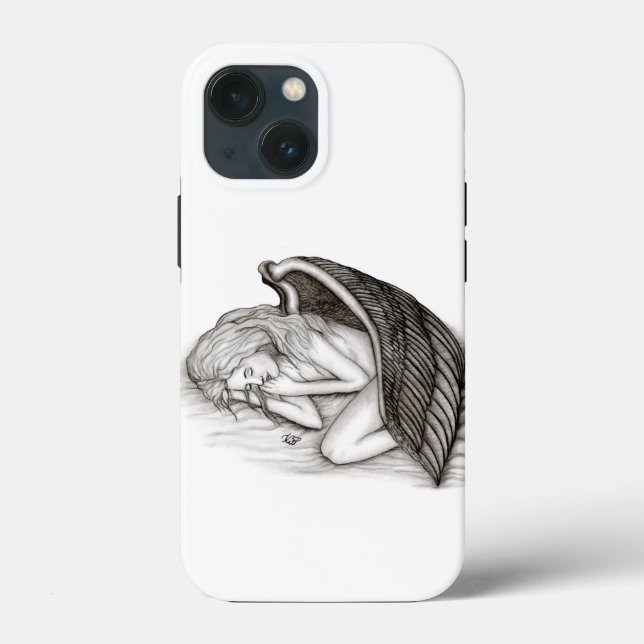 A sleeping Angel , black and white Case-Mate iPhone Case (Back)