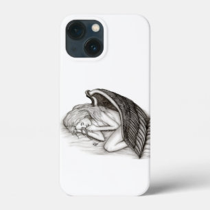 A sleeping Angel , black and white iPhone 13 Mini Case
