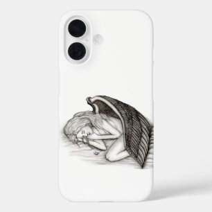 A sleeping Angel , black and white iPhone 16 Case