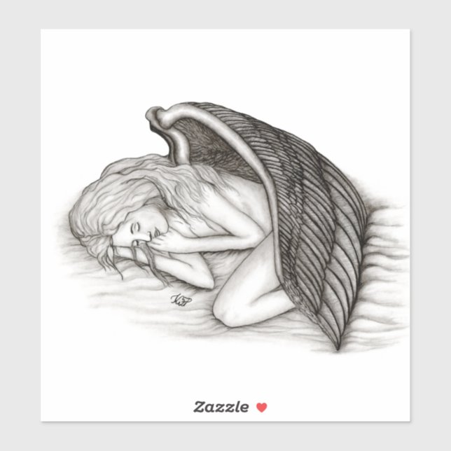 A sleeping Angel - Black and White Design (Sheet)