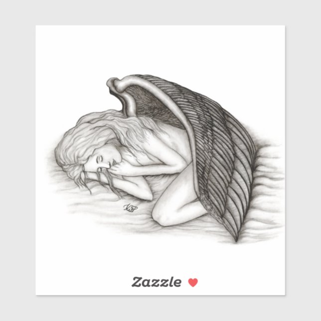 A sleeping Angel - Black and White Design (Sheet)