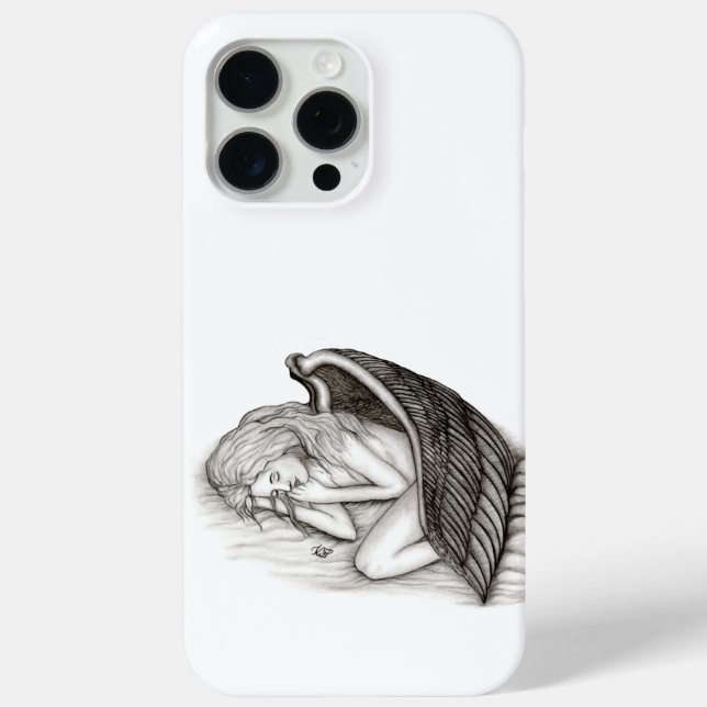 A sleeping Angel , black and white design Case-Mate iPhone Case (Back)