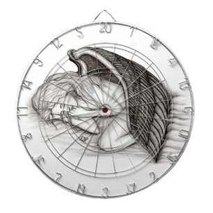 A sleeping Angel , Black and white Design Dartboard