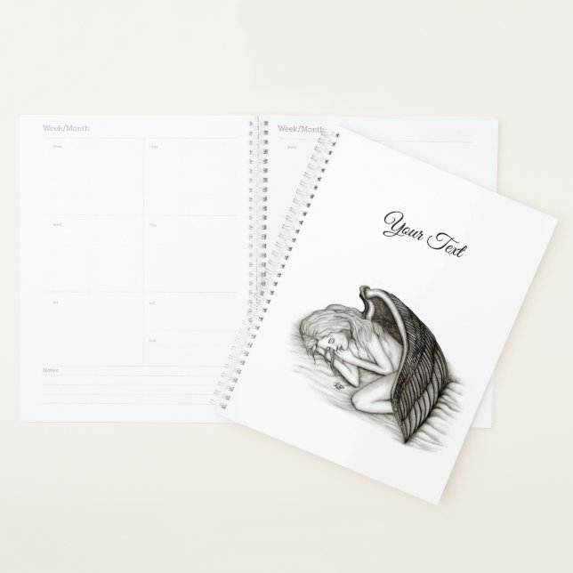 A sleeping Angel , Black and white Design Planner (Display)