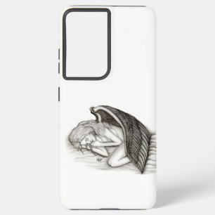 A sleeping Angel , black and white design Samsung Galaxy Case