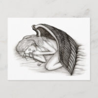 A sleeping Angel , black and white