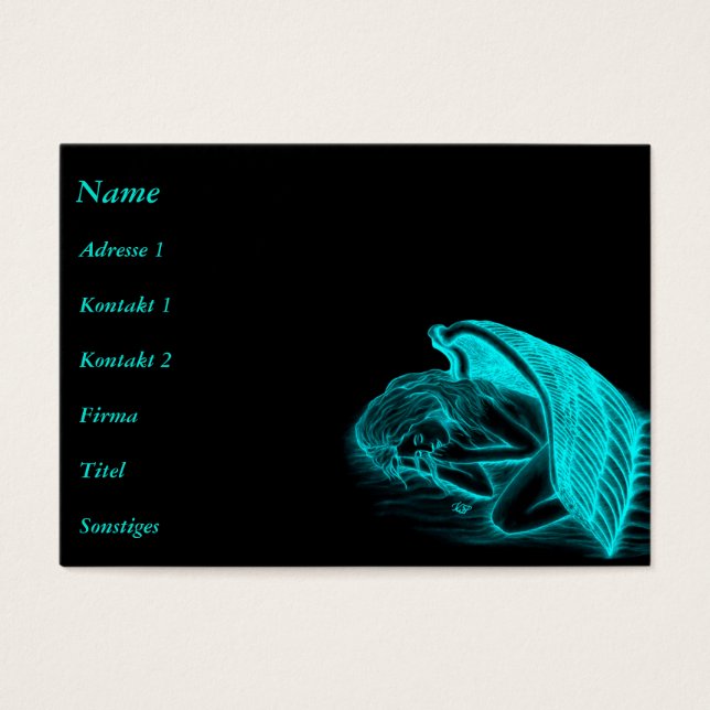 A sleeping Angel Business Cards (Front)