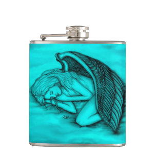 A sleeping Angel Hip Flask