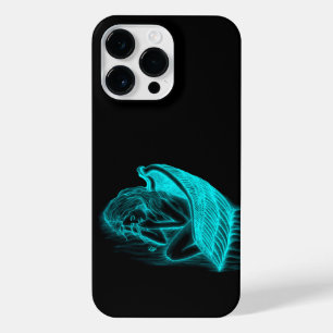 A sleeping Angel in black and green Design iPhone 14 Pro Max Case