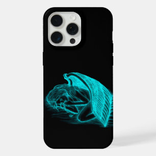 A sleeping Angel in black and green Design iPhone 15 Pro Max Case