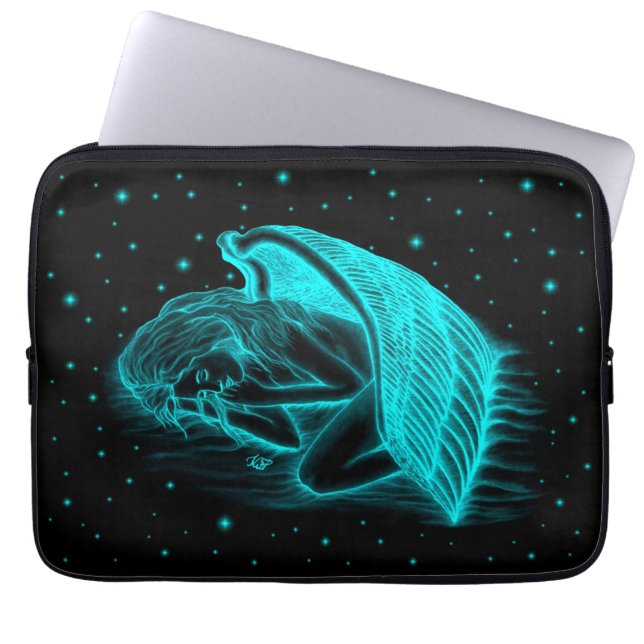 A sleeping Angel Laptop Sleeve (Front)