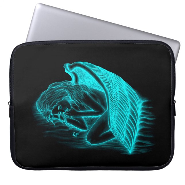 A sleeping Angel Laptop Sleeve (Front)
