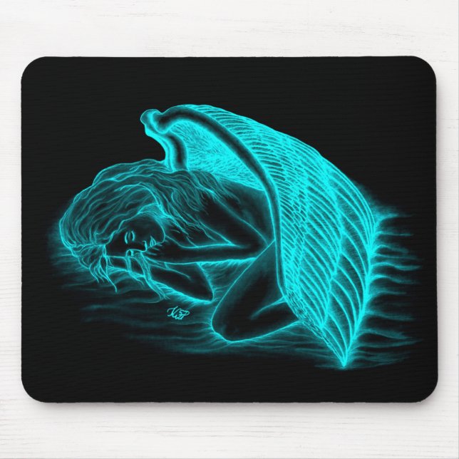 A sleeping Angel Mouse Pad (Front)