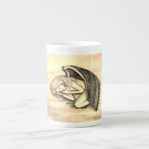 A sleeping Angel on the heavens clouds Bone China Mug