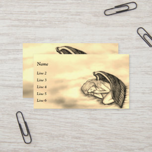 A sleeping Angel on the heavens clouds Business Card