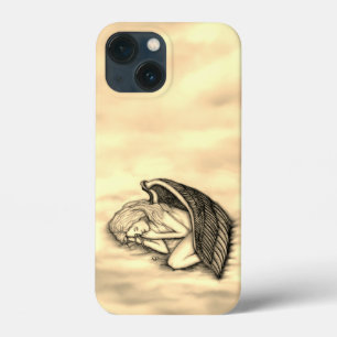 A sleeping Angel on the heavens clouds iPhone 13 Mini Case