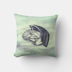 A sleeping Angel on the heavens clouds Cushion
