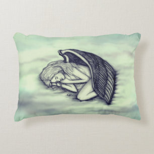 A sleeping Angel on the heavens clouds Decorative Cushion