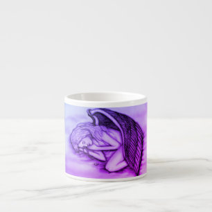 A sleeping Angel on the heavens clouds Espresso Cup