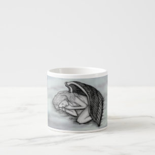 A sleeping Angel on the heavens clouds Espresso Cup
