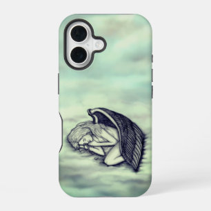 A sleeping Angel on the heavens clouds iPhone 16 Case