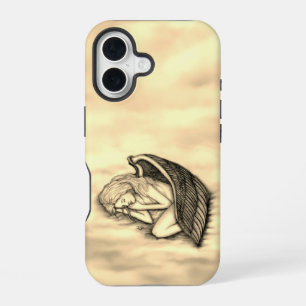A sleeping Angel on the heavens clouds iPhone 16 Case
