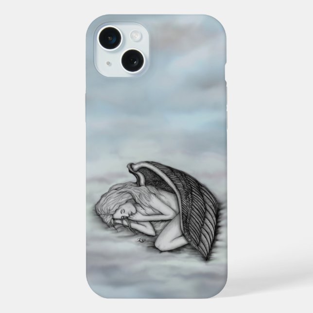 A sleeping Angel on the heavens clouds iPhone Case (Back)