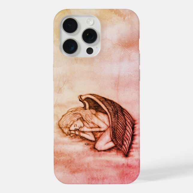 A sleeping Angel on the heavens clouds iPhone Case (Back)