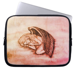 A sleeping Angel on the heavens clouds Laptop Sleeve