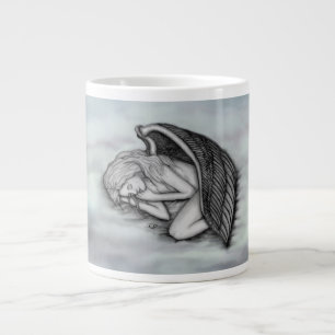 A sleeping Angel on the heavens clouds Large Coffee Mug