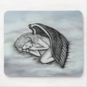 A sleeping Angel on the heavens clouds Mouse Pad