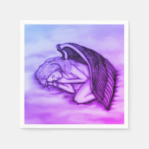 A sleeping Angel on the heavens clouds Napkin