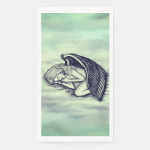 A sleeping Angel on the heavens clouds Napkin